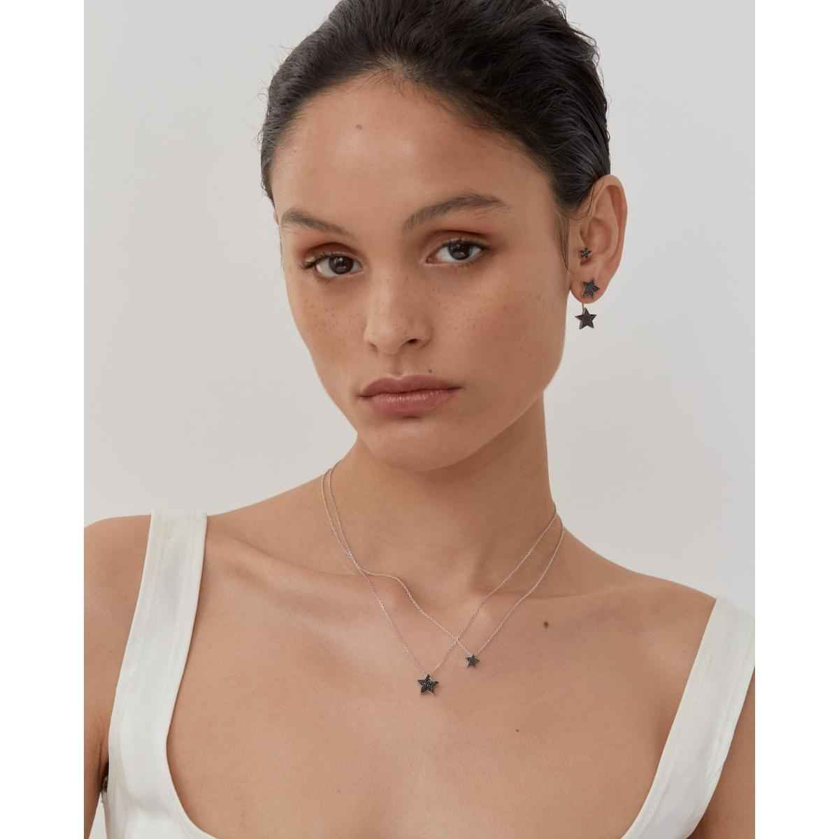 STASIA Star Mini Black Diamond Necklace