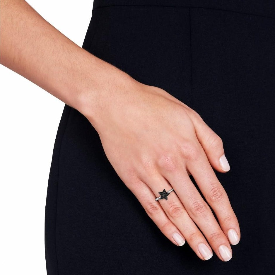 STASIA Single Star Black Diamond Ring