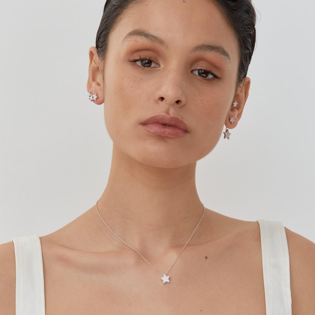 STASIA Triple Star Diamond Ear Cuff Single