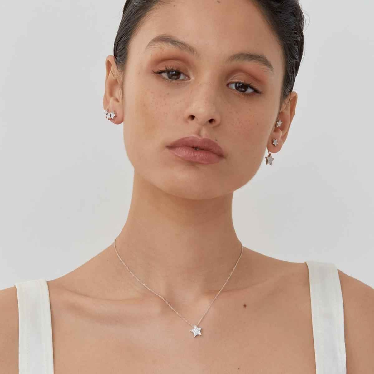 STASIA Triple Star Diamond Ear Cuff Single