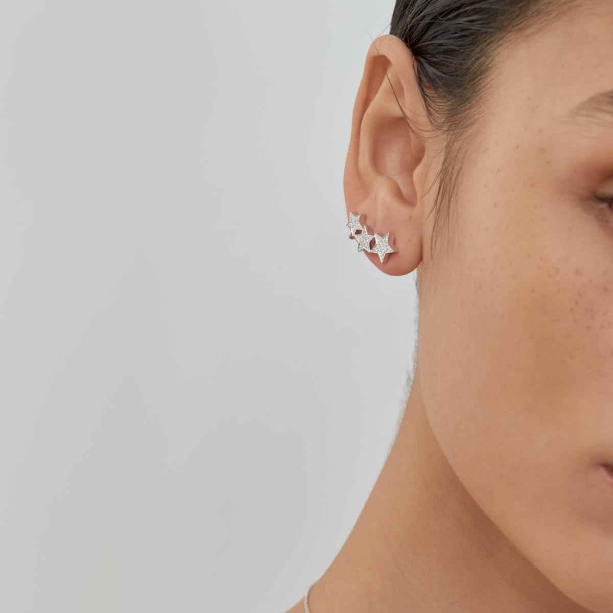 STASIA Triple Star Diamond Ear Cuff Single