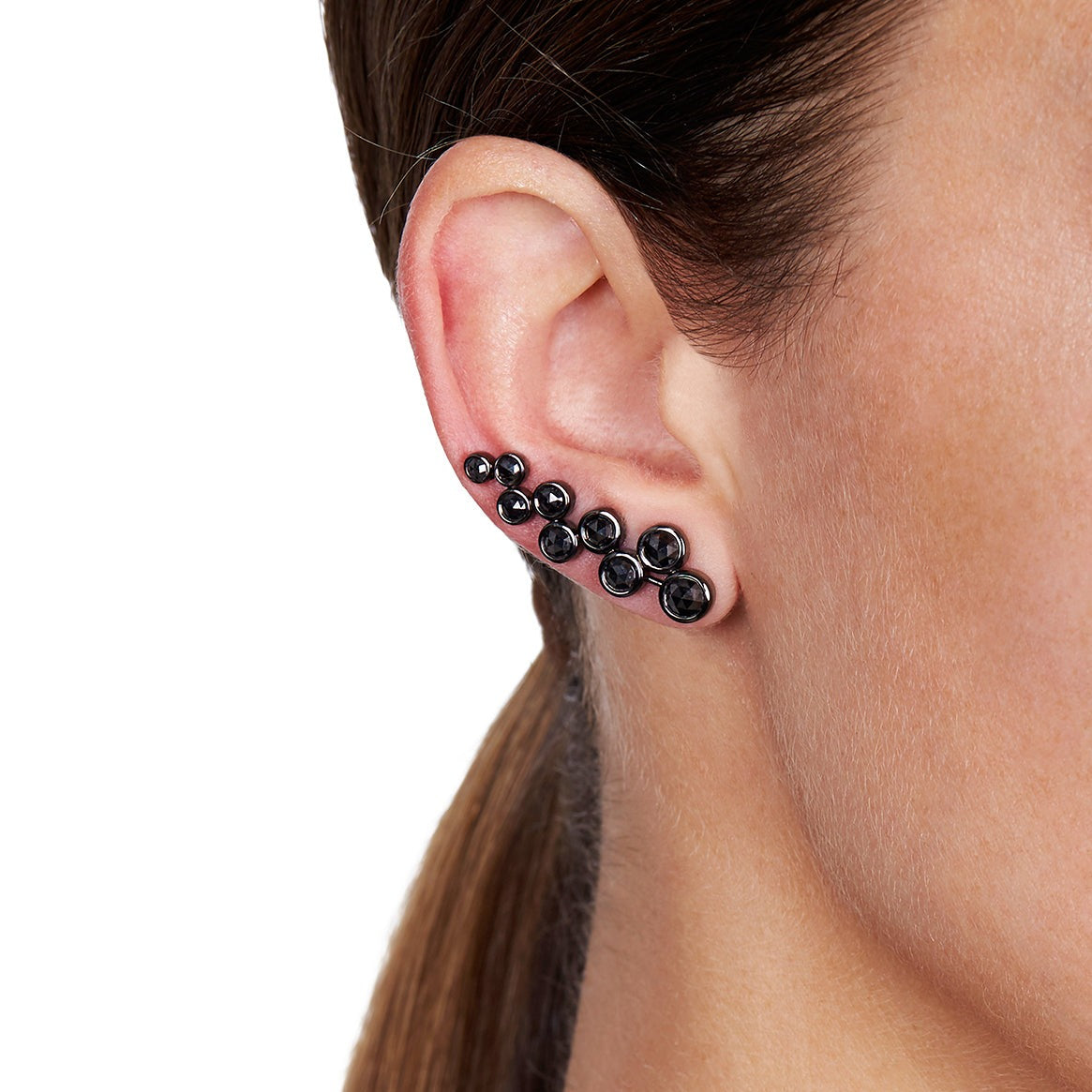 SASHA Black Diamond Ear Cuff Single
