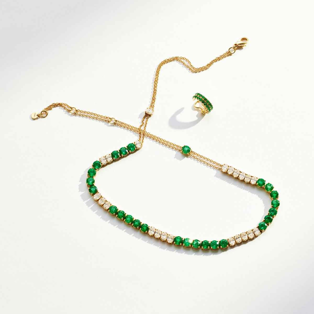 ELEVEN ELEVEN Emerald and Diamond Necklace POA