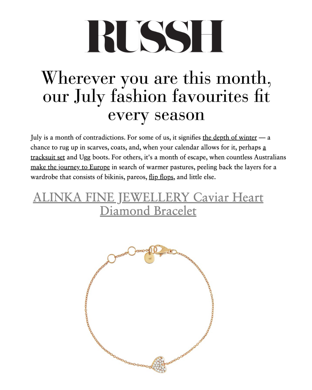 RUSSH \ July Fashion Favourites