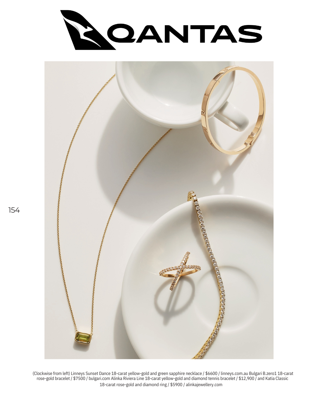 QANTAS \  KATIA Ring and RIVIERA Line Bracelet Feature