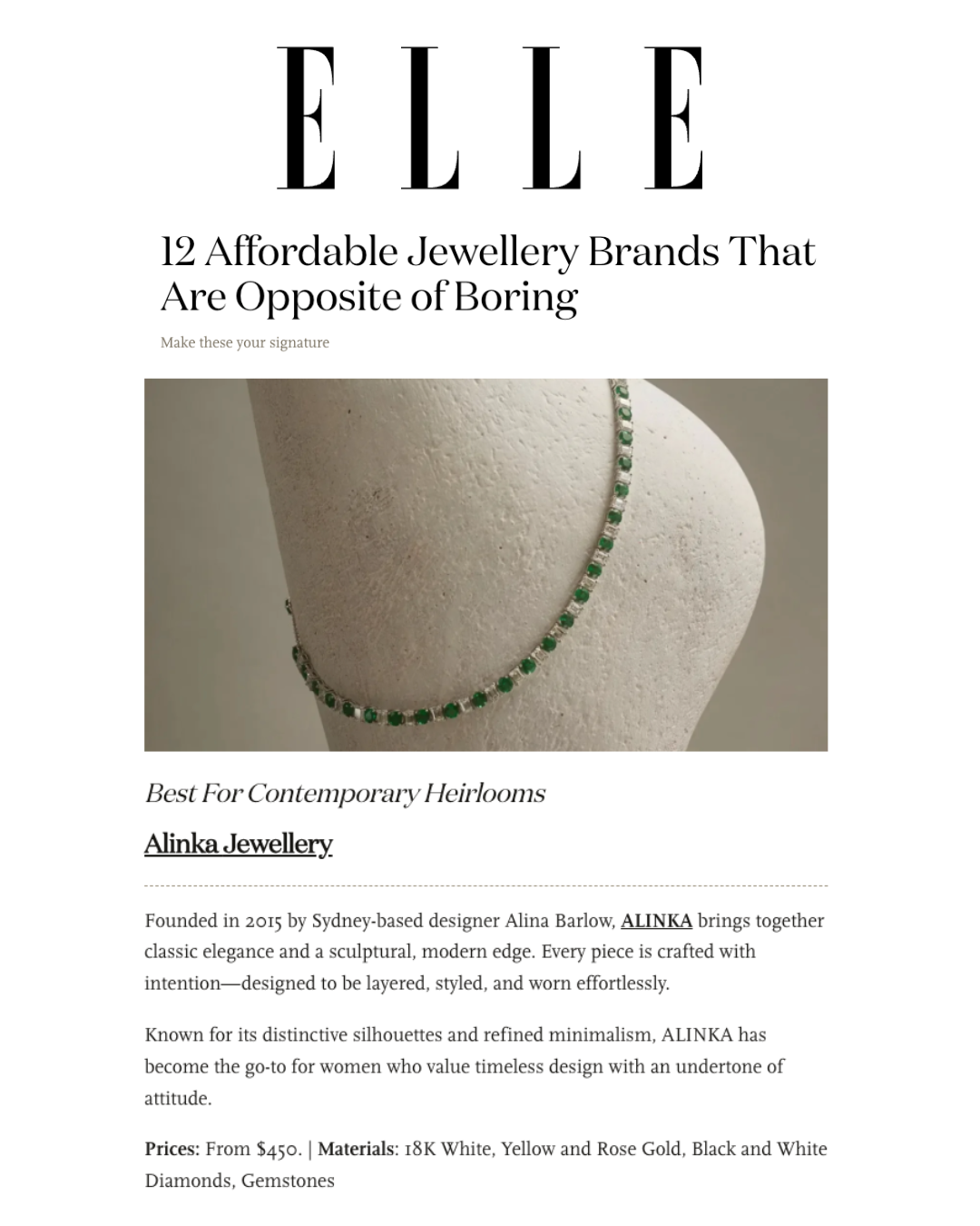 ELLE \ 12 Affordable Jewellery Brands That Are Opposite of Boring