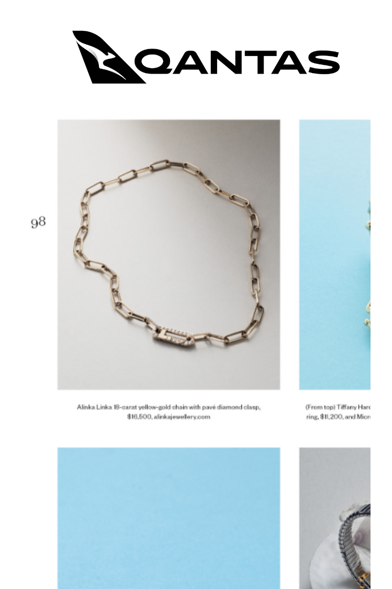 QANTAS Australia Features the ALINKA LINKA Chain