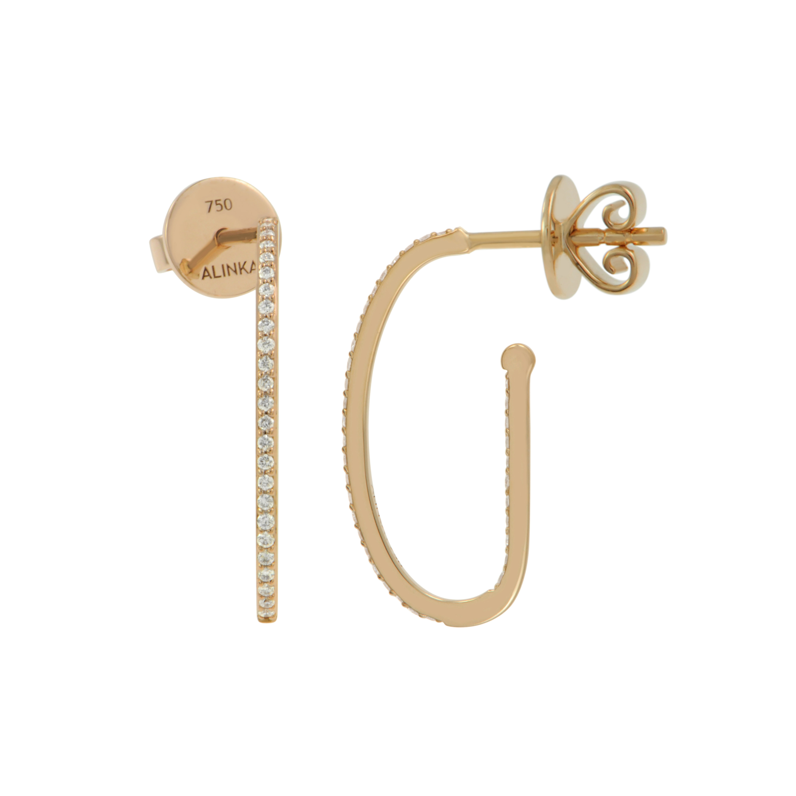 HOOP Diamond Earrings Small Pair