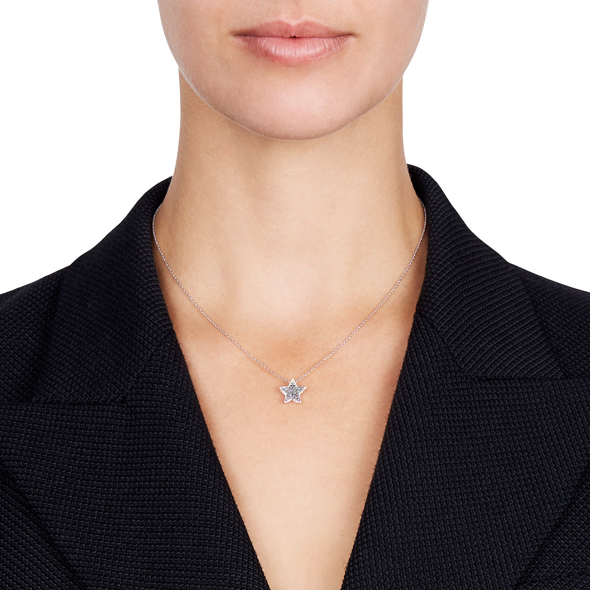 STASIA Star Black Diamond Necklace