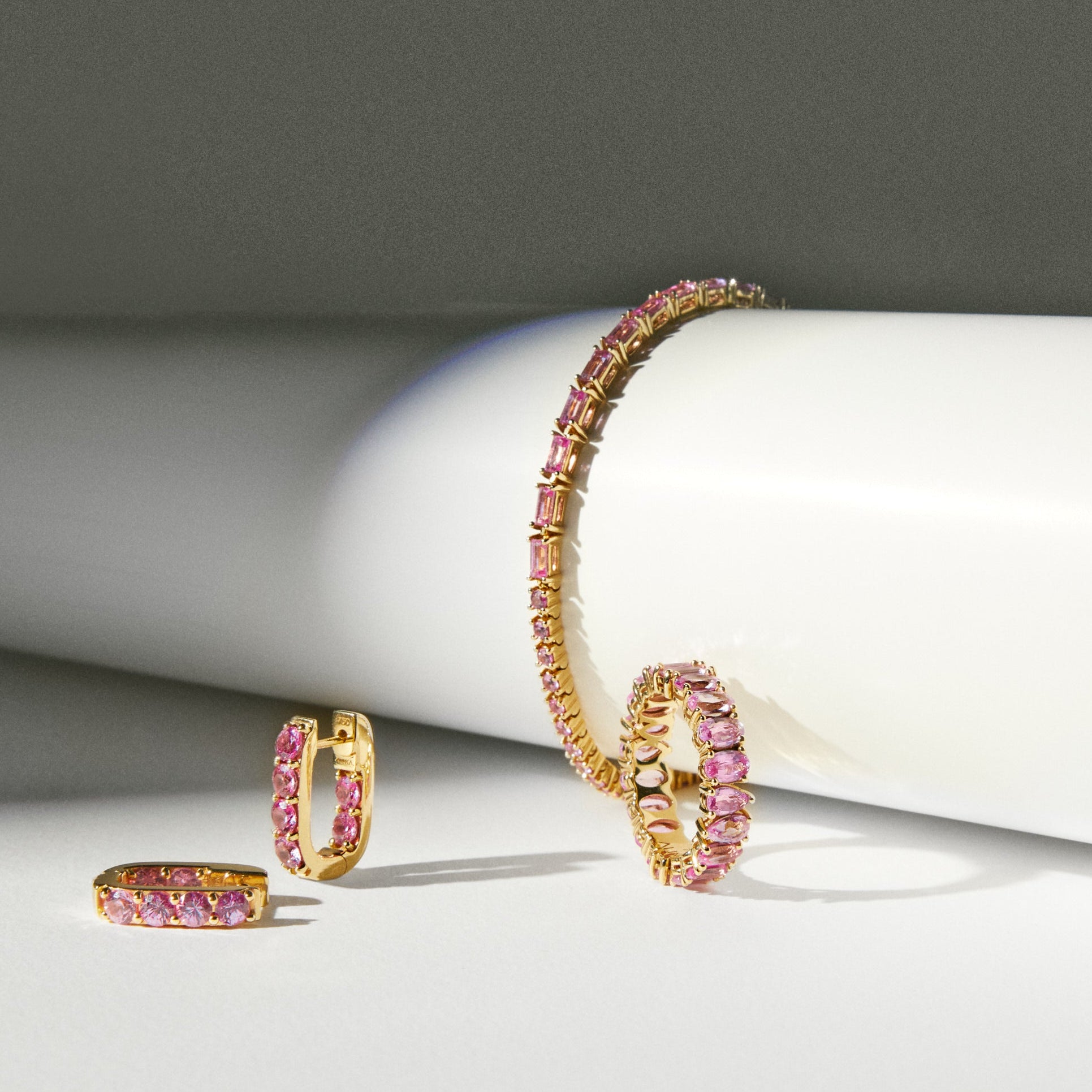 AMALFI Line Pink Sapphire Tennis Bracelet