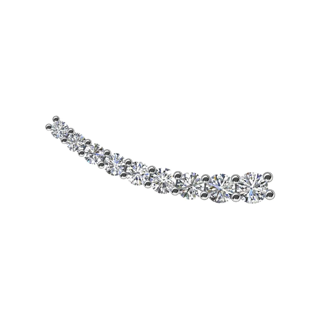 DASHA Large Diamond Ear Cuff Single