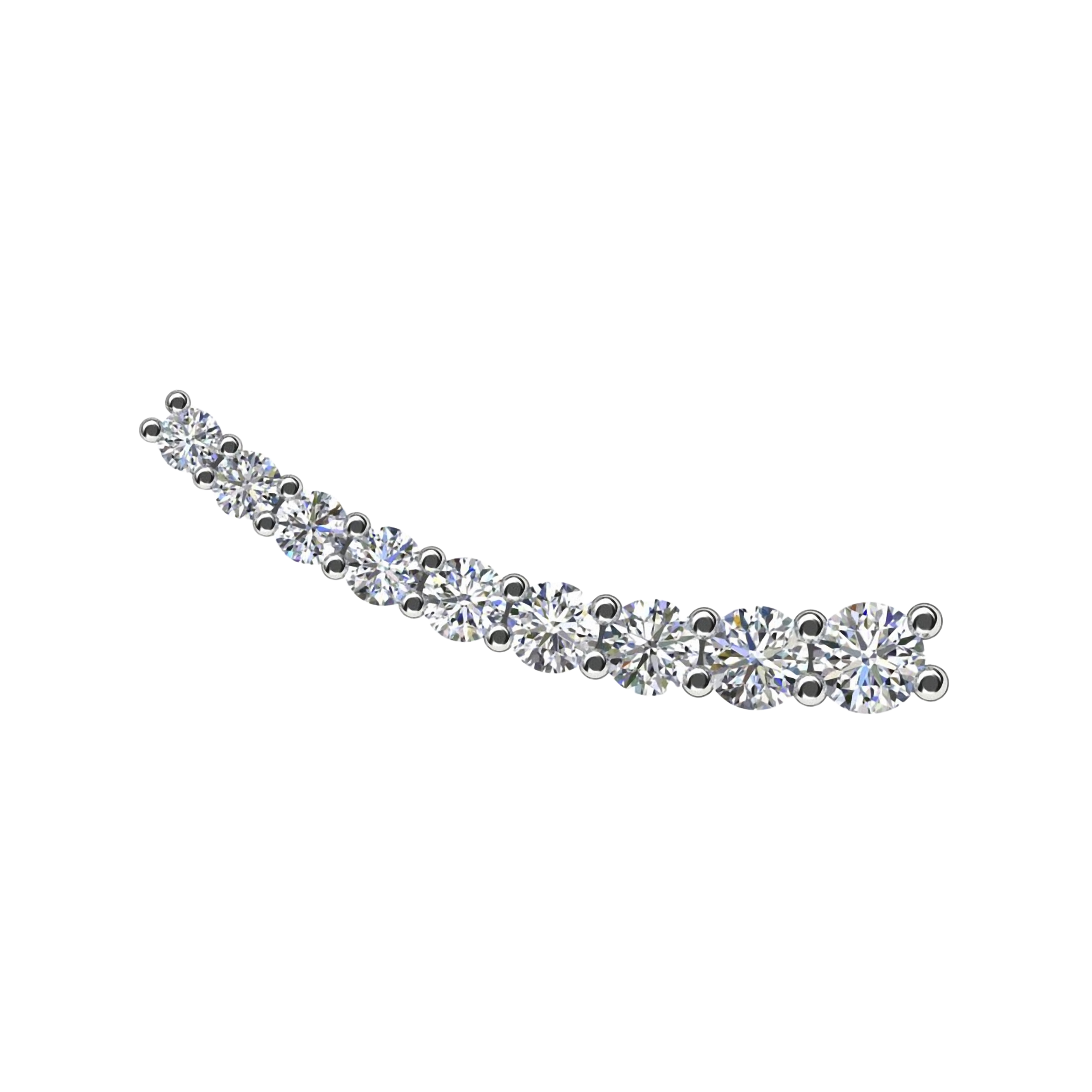 DASHA Large Diamond Ear Cuff Single