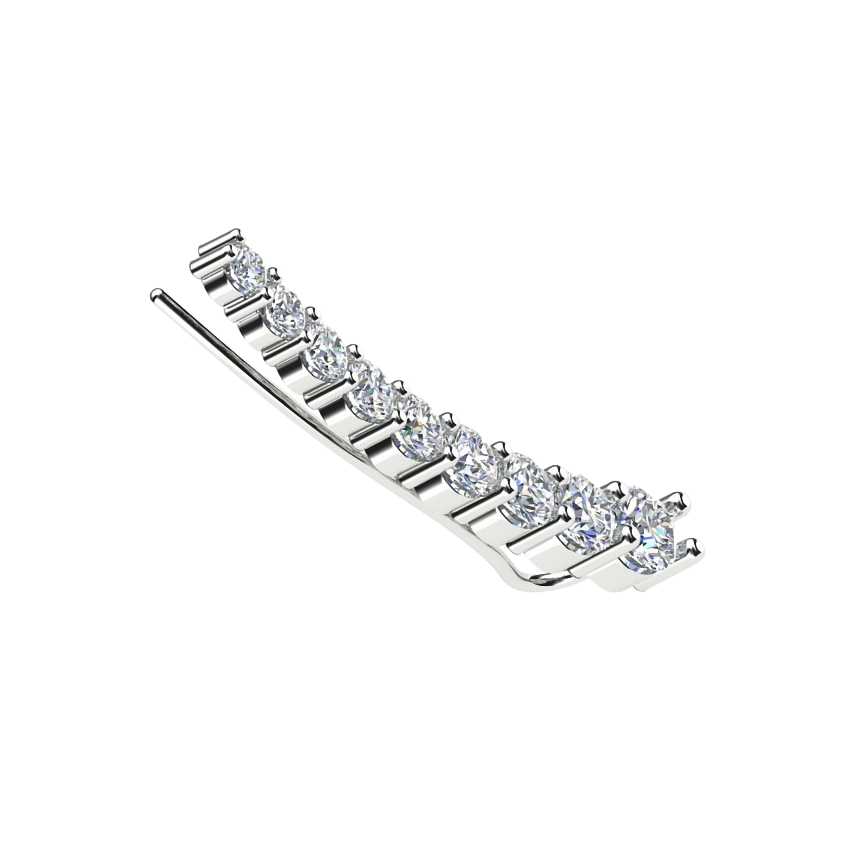 DASHA Large Diamond Ear Cuff Single