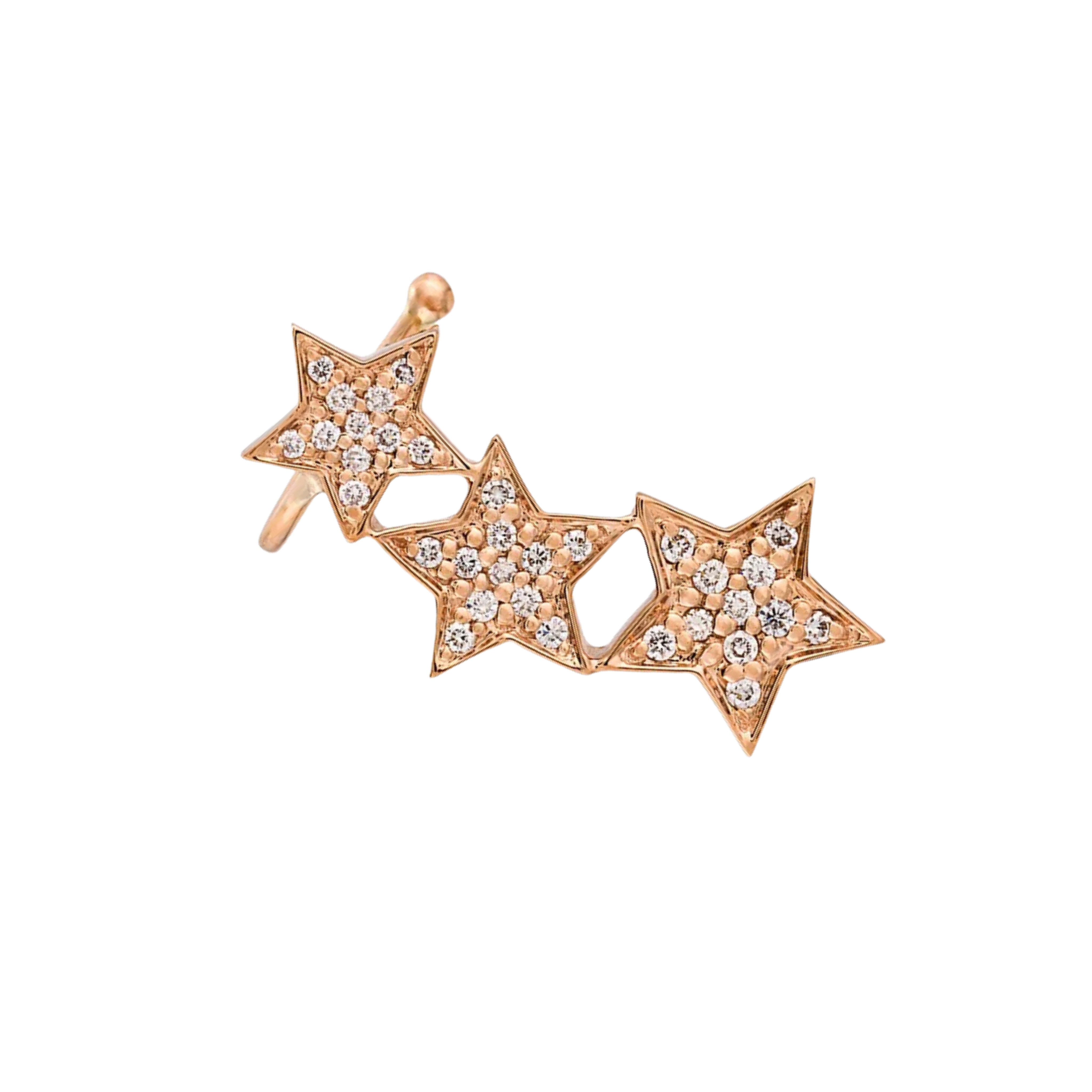 STASIA Triple Star Diamond Ear Cuff Single