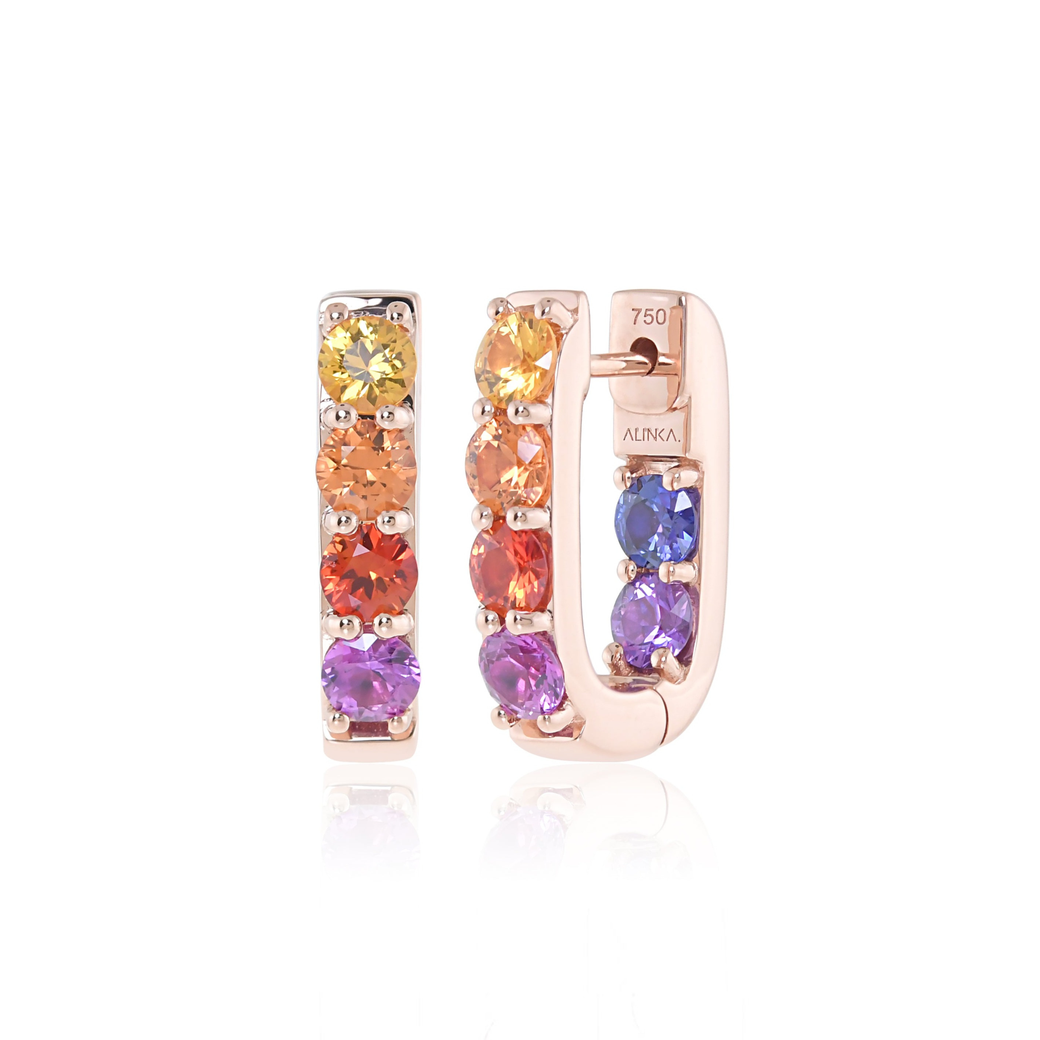 LINKA Grande Rainbow Sapphire Earrings Pair