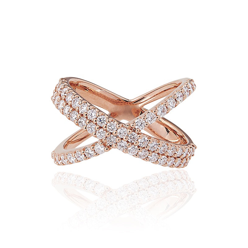 KATIA Crossover Double Diamond Ring