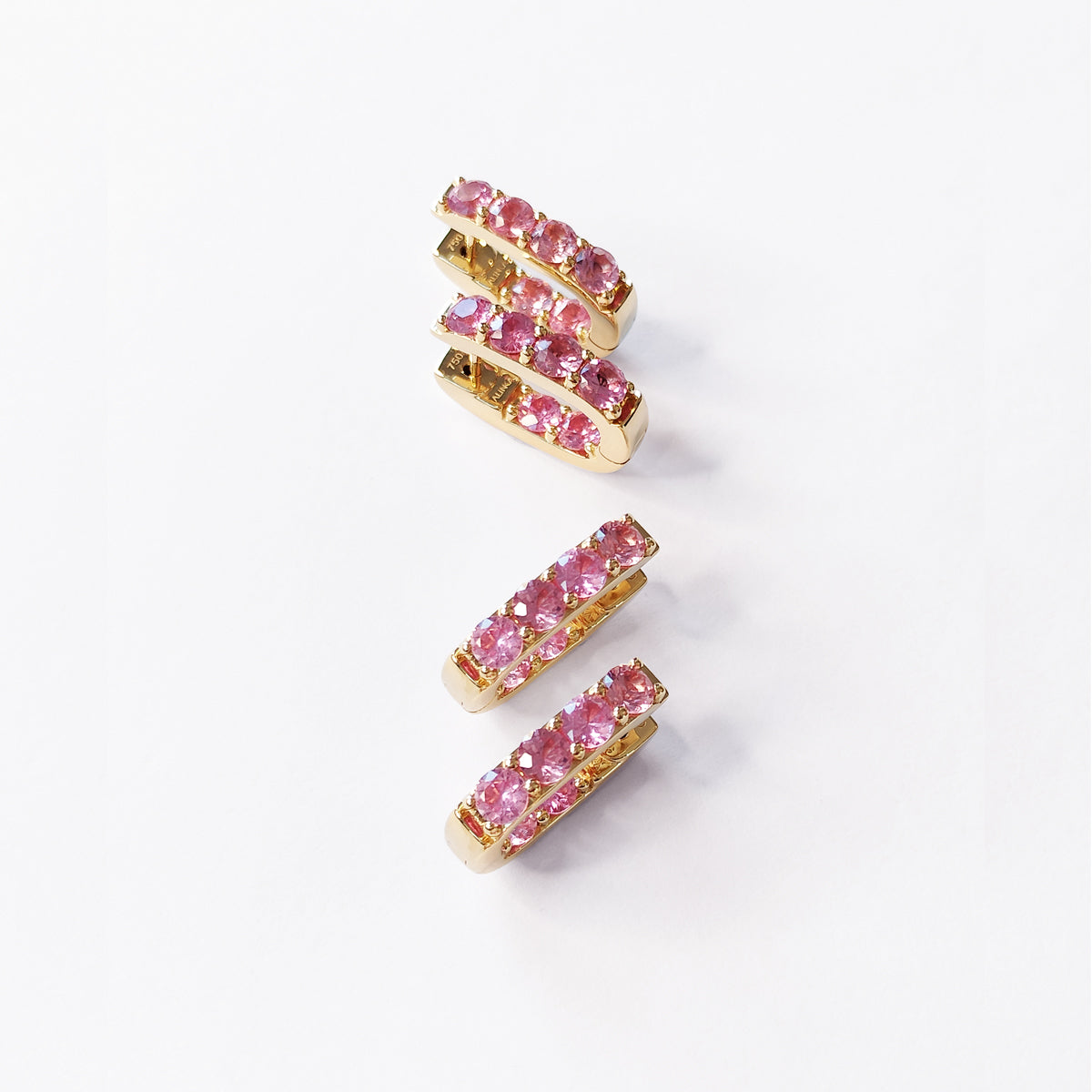 LINKA Grande Pink Sapphire Earrings Pair