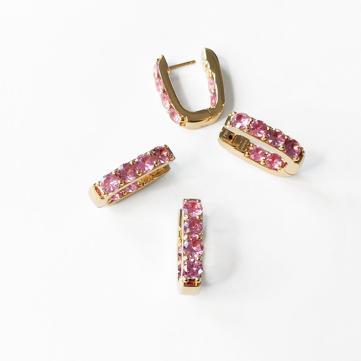 LINKA Grande Pink Sapphire Earrings Pair