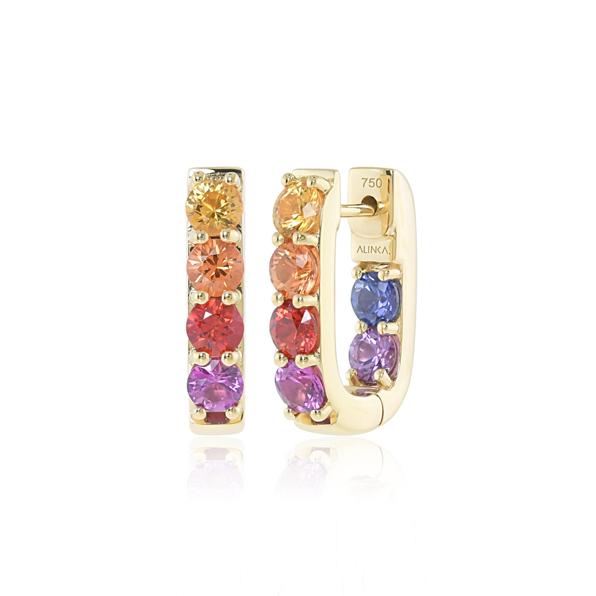 LINKA Grande Rainbow Sapphire Earrings Pair