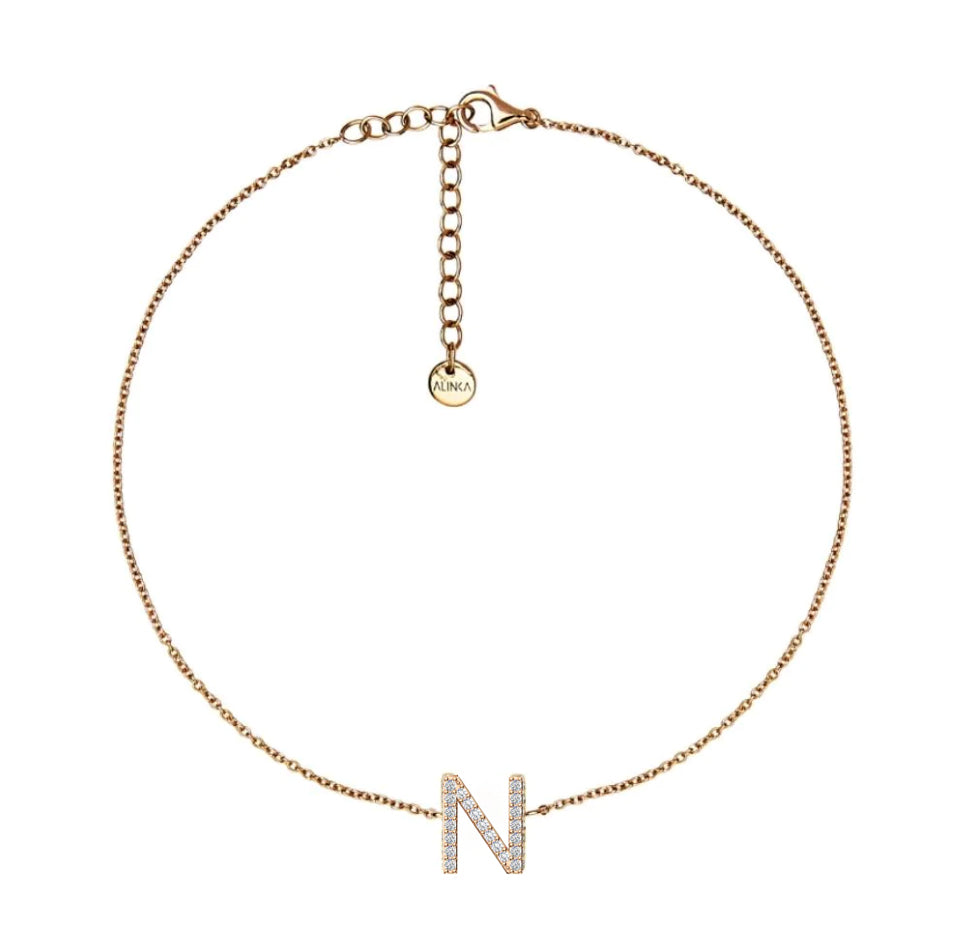 ID Initial Diamond Anklet
