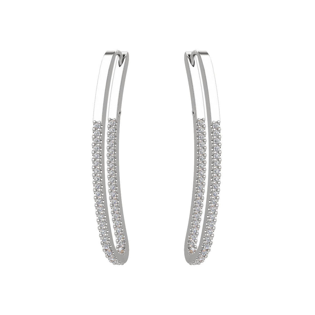 LUNA Diamond Hoop Earrings Pair