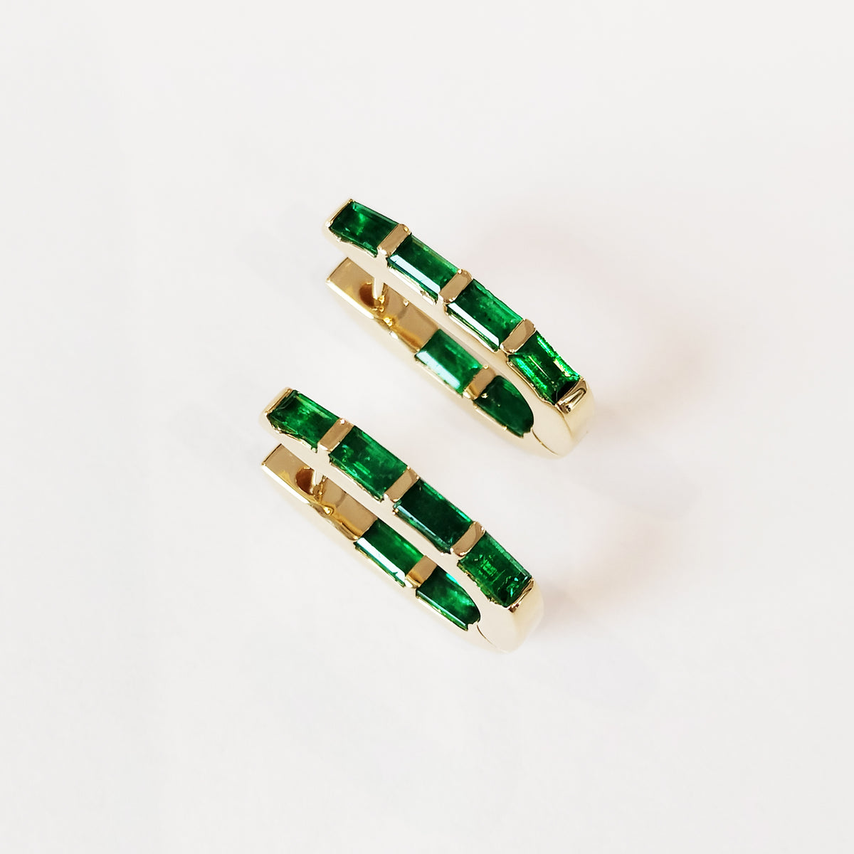 Baguette Emerald LINKA Grande Earrings