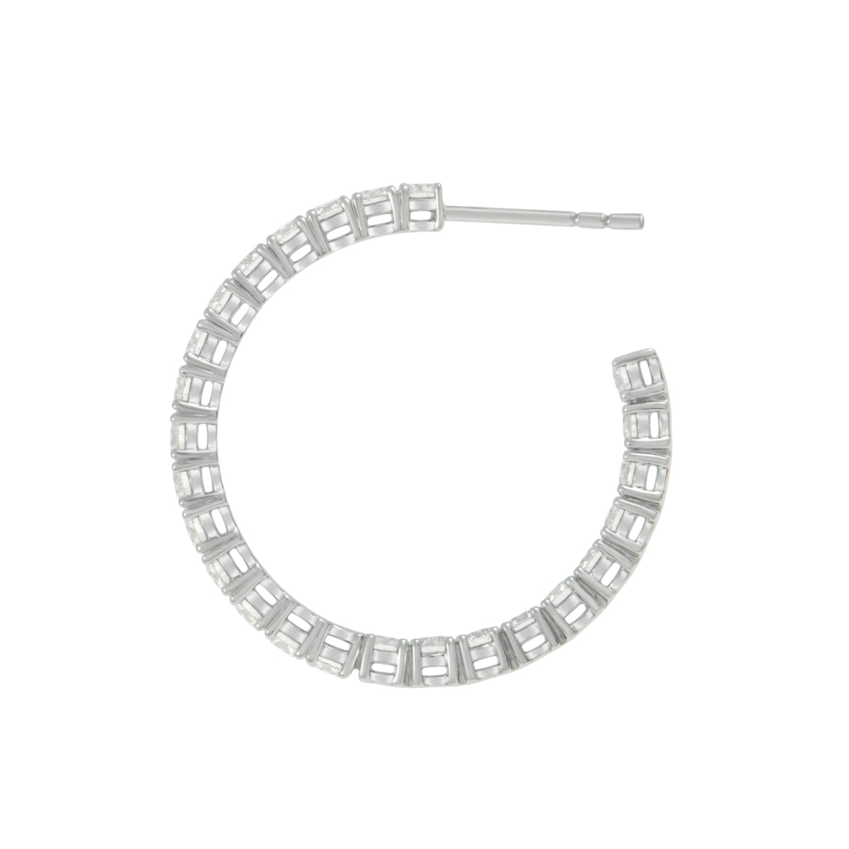 RIVIERA Midi Diamond Hoop Earrings