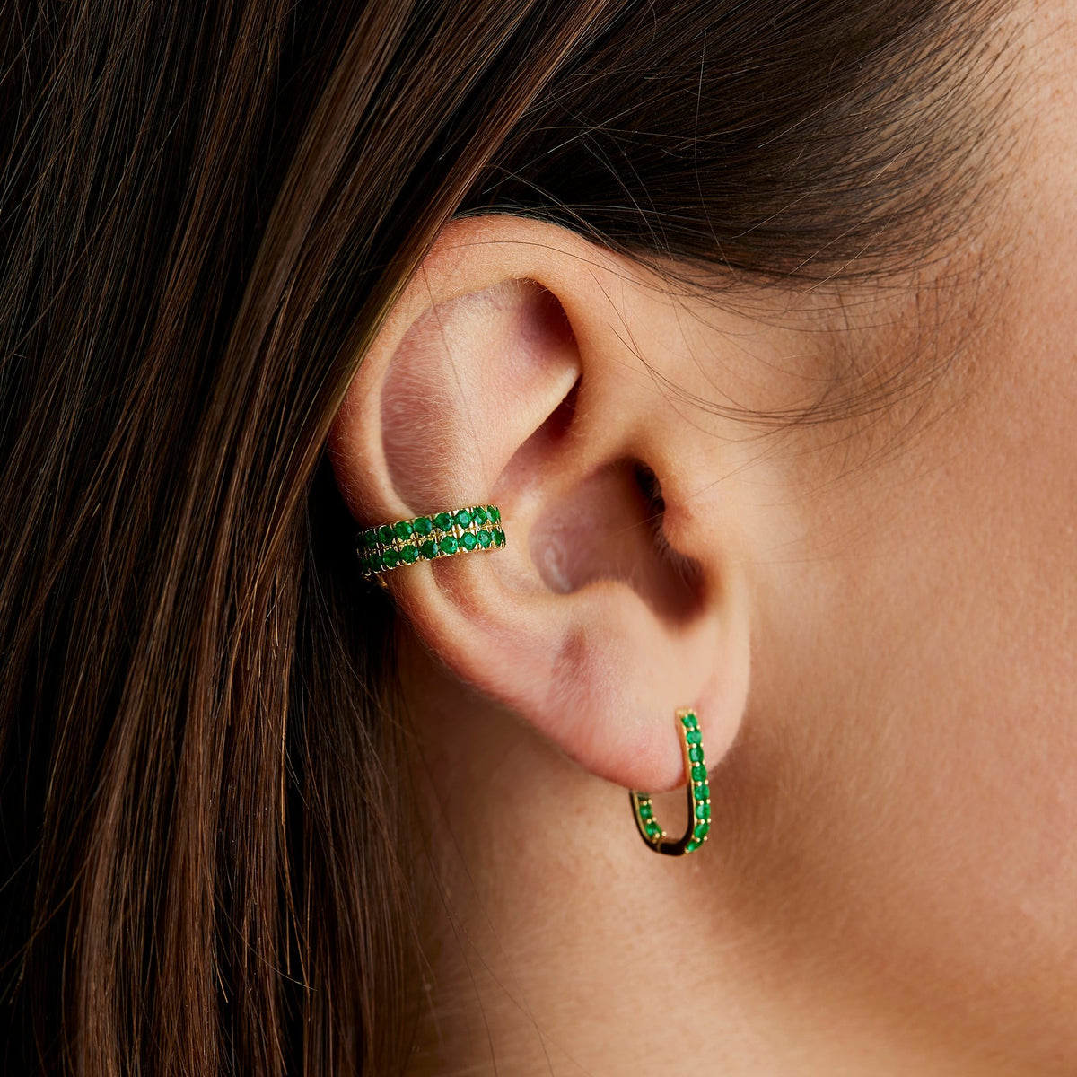 LINKA Mini Emerald earring Single