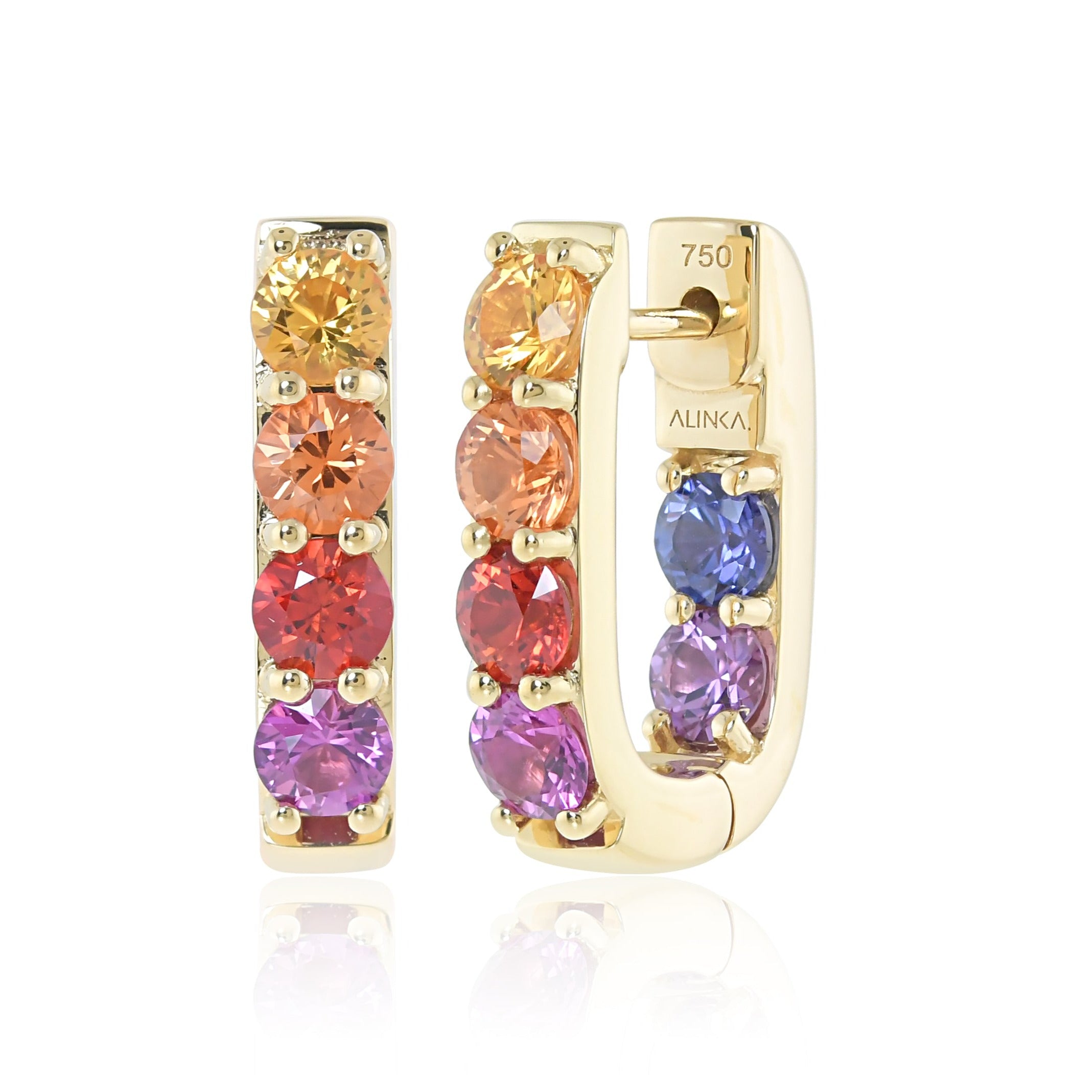 LINKA Grande Rainbow Sapphire Earrings Pair