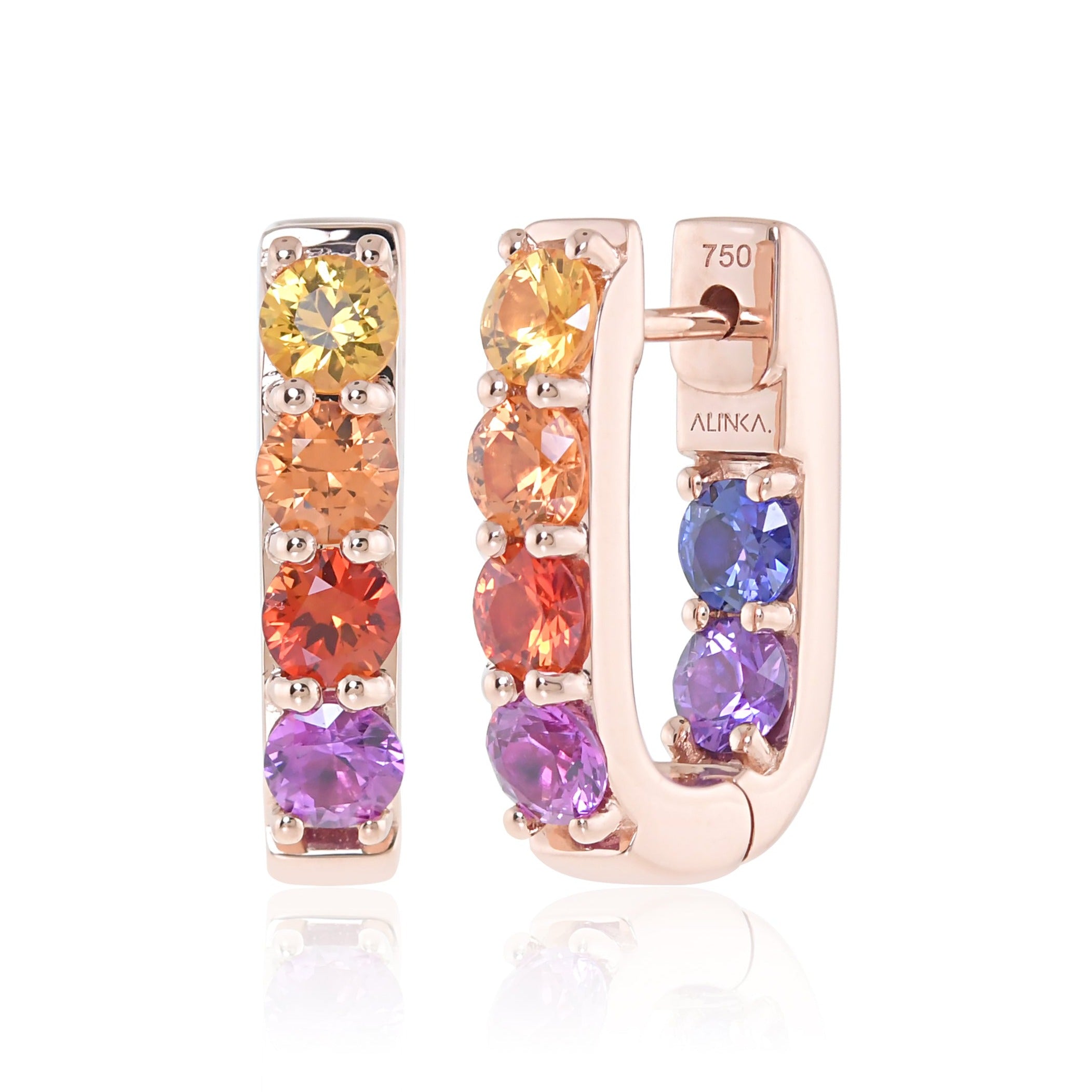 LINKA Grande Rainbow Sapphire Earrings Pair