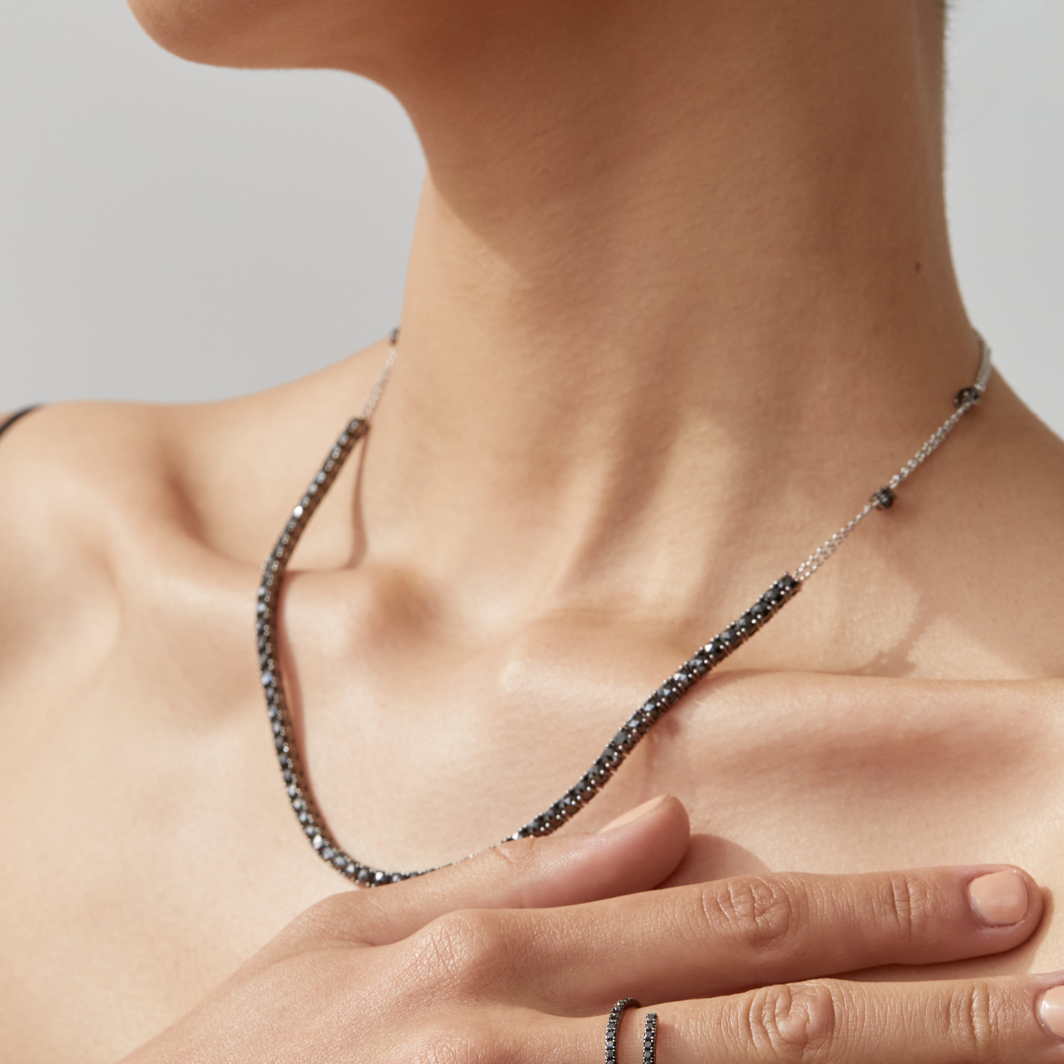 RIVIERA Black Diamond Necklace 20.0ct