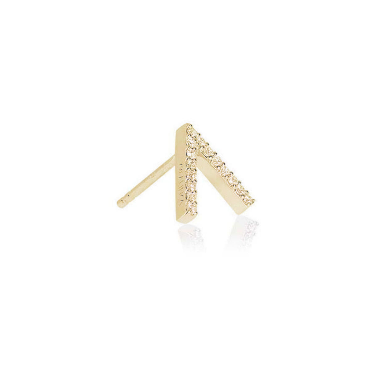 ID Initial Diamond Stud Earring Single