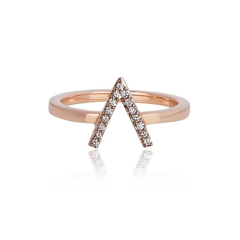 ID Initial Diamond Ring