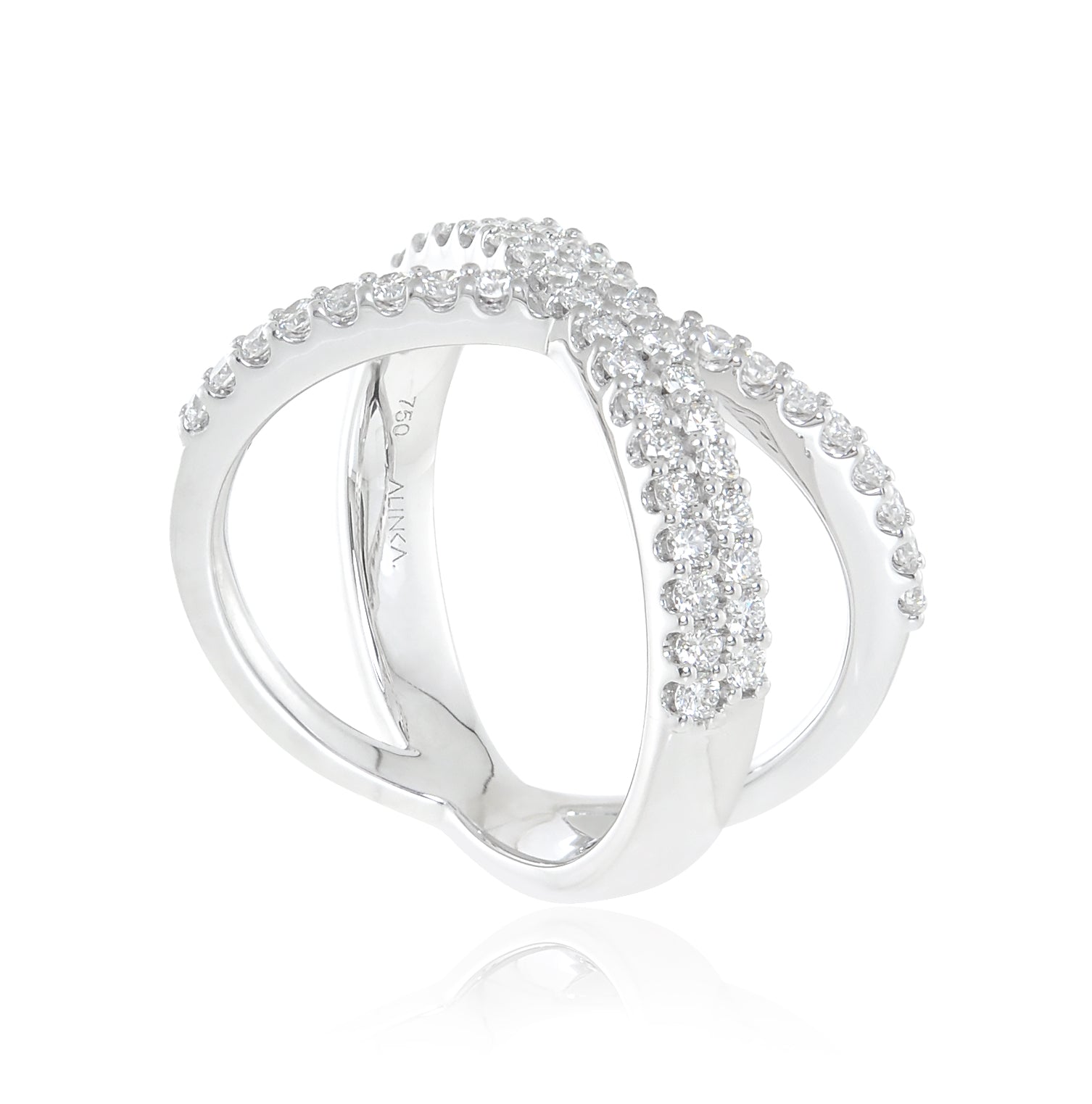 KATIA Crossover Double Diamond Ring