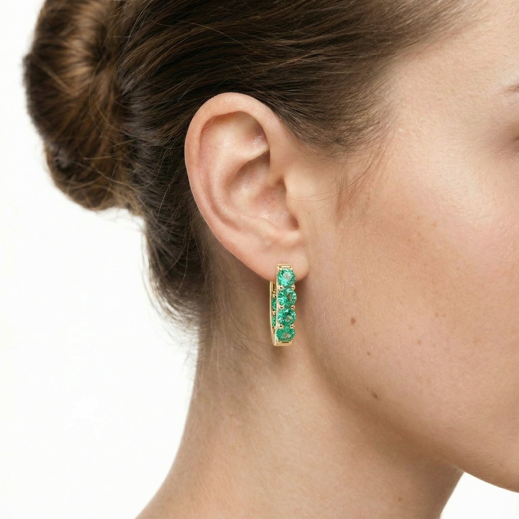 LINKA Grande Emerald Earrings Pair