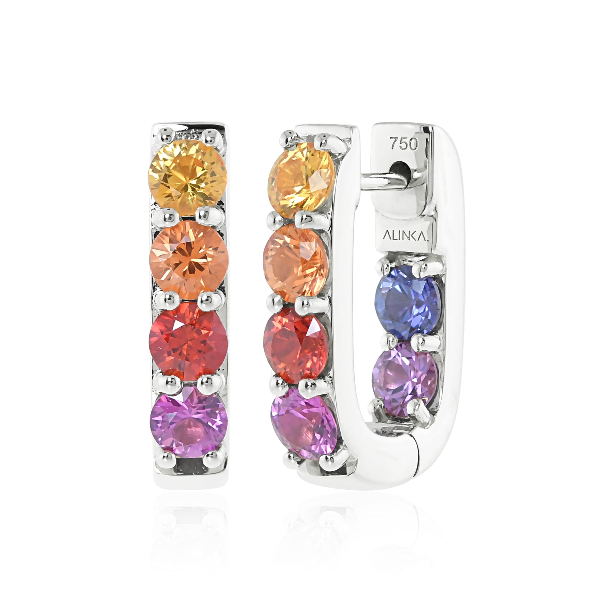 LINKA Grande Rainbow Sapphire Earrings Pair