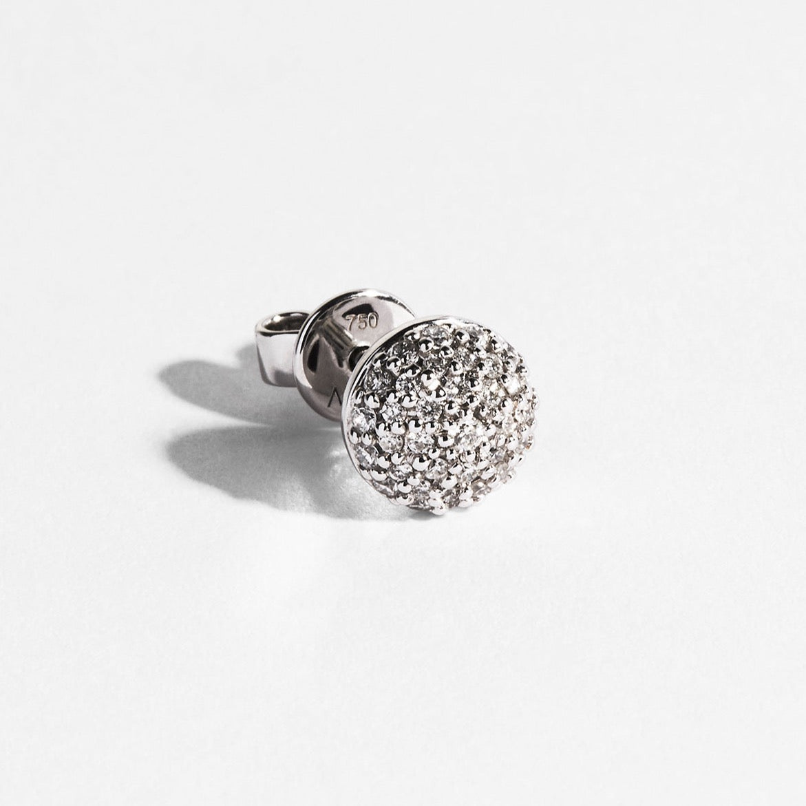 BLACK CAVIAR White Diamond Mini Stud Earring Single