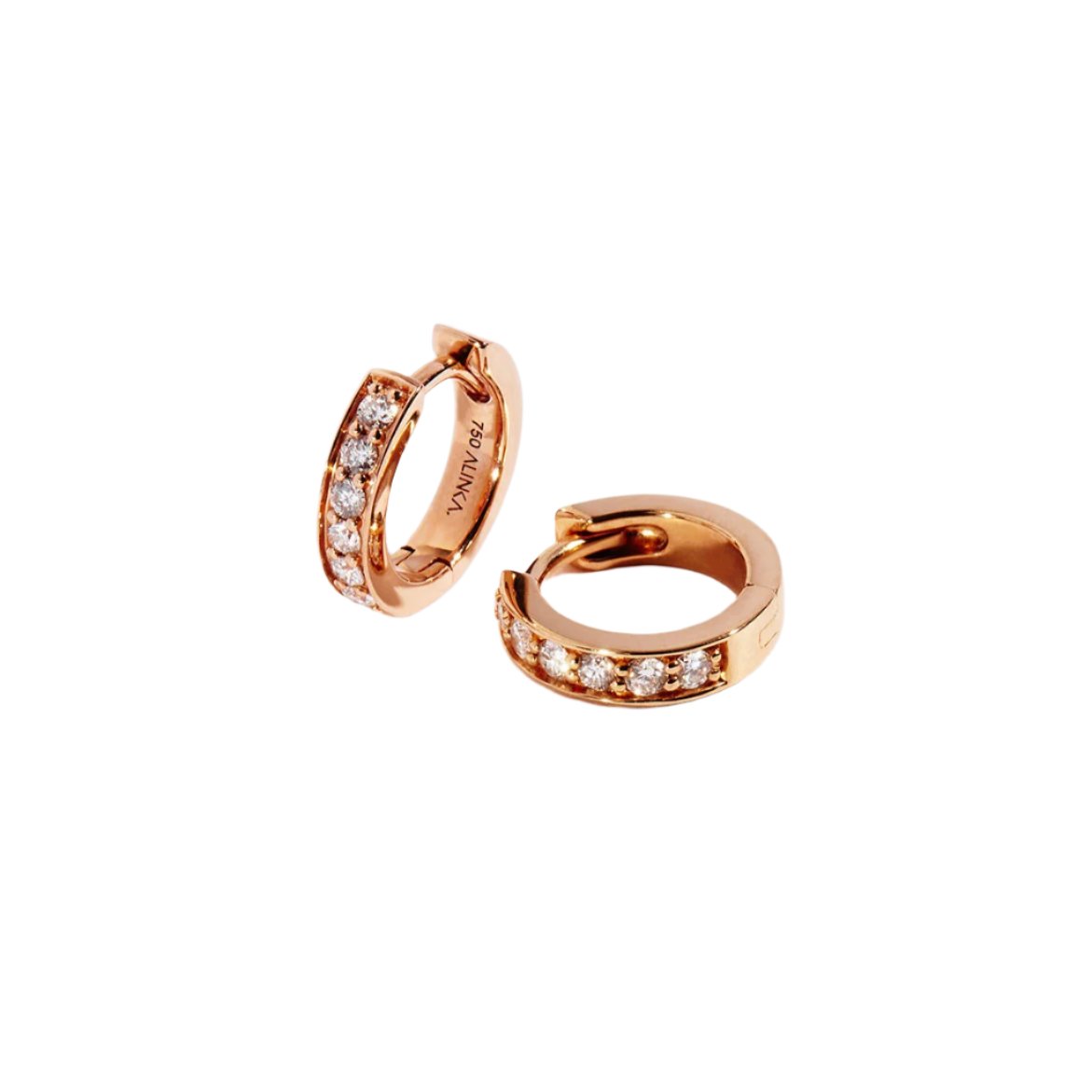 IRINA Diamond Huggie Hoop Earrings Pair