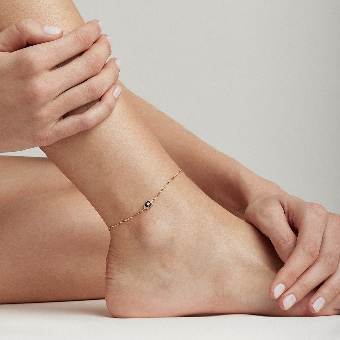 Evil Eye Diamond Anklet