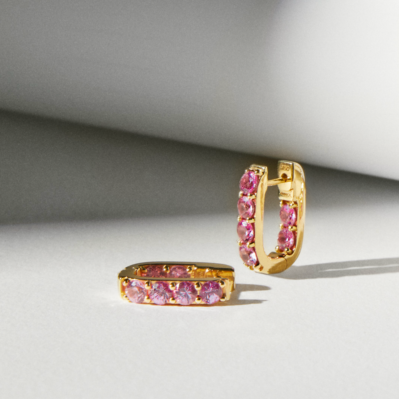 LINKA Grande Pink Sapphire Earrings Pair