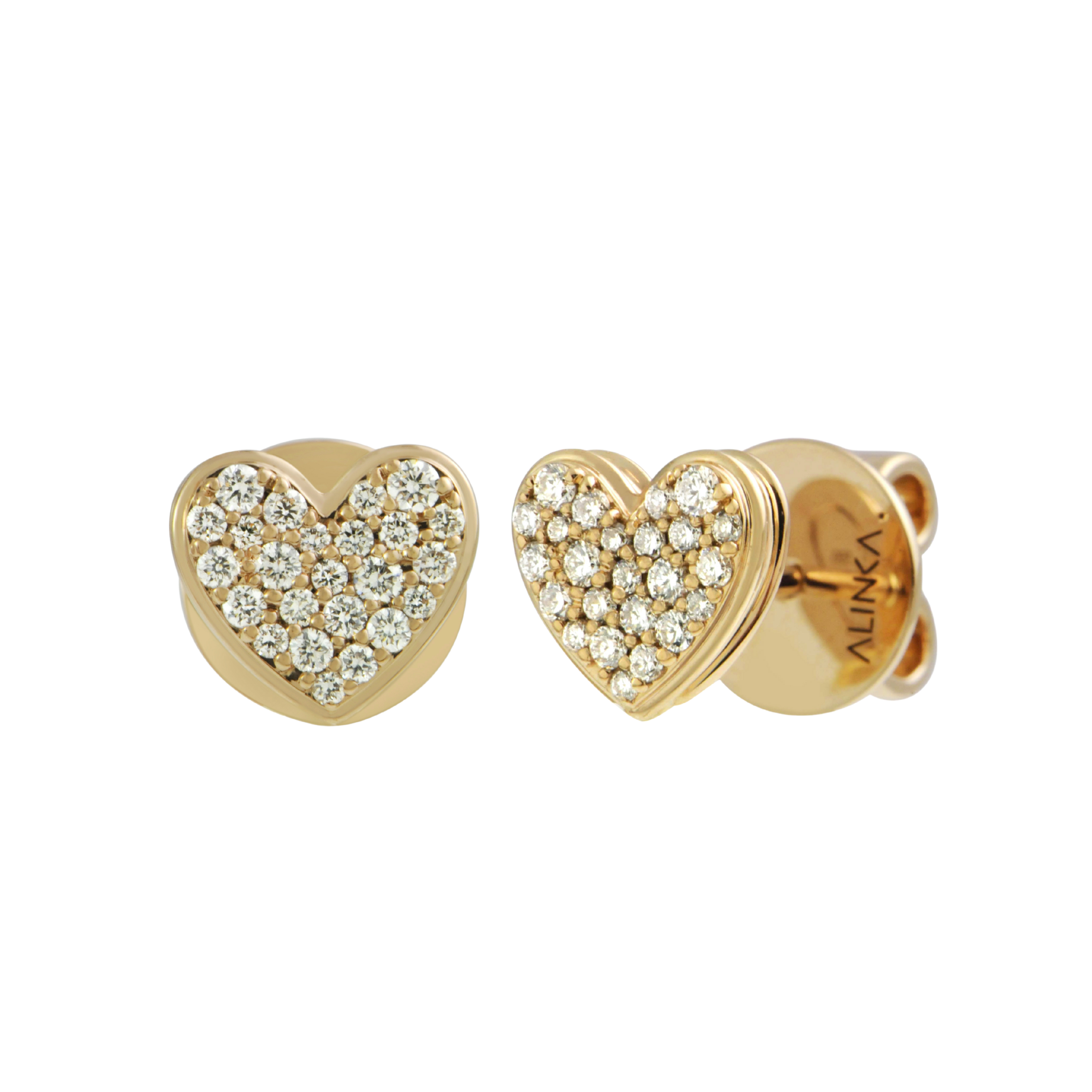 CAVIAR HEART Diamond Earrings Pair