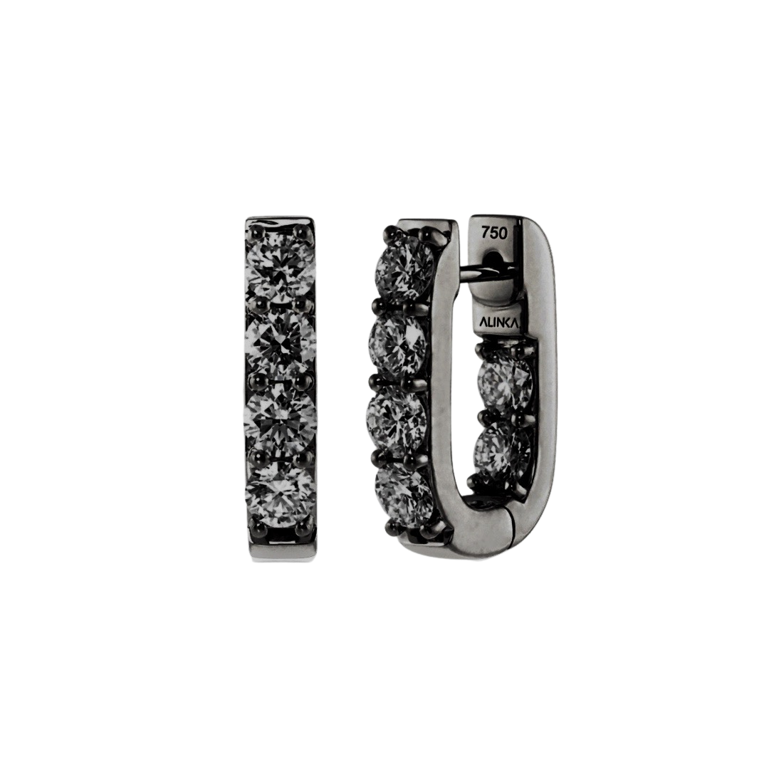LINKA Grande Black Diamond Earrings Pair