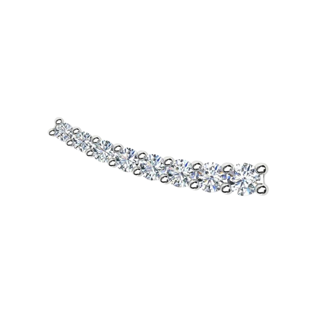 DASHA Medium Diamond Ear Cuff Single