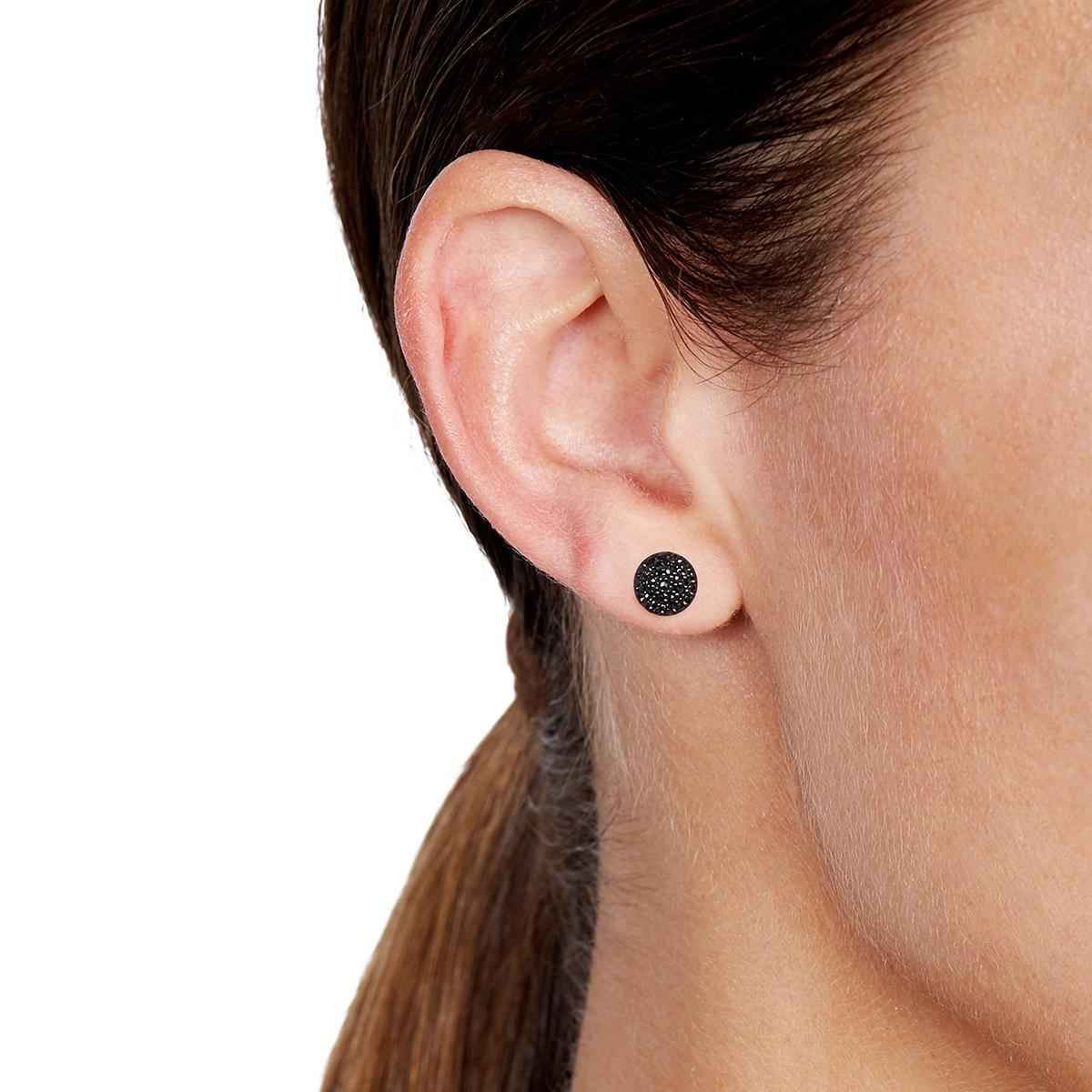 BLACK CAVIAR Black Diamond Mini Stud