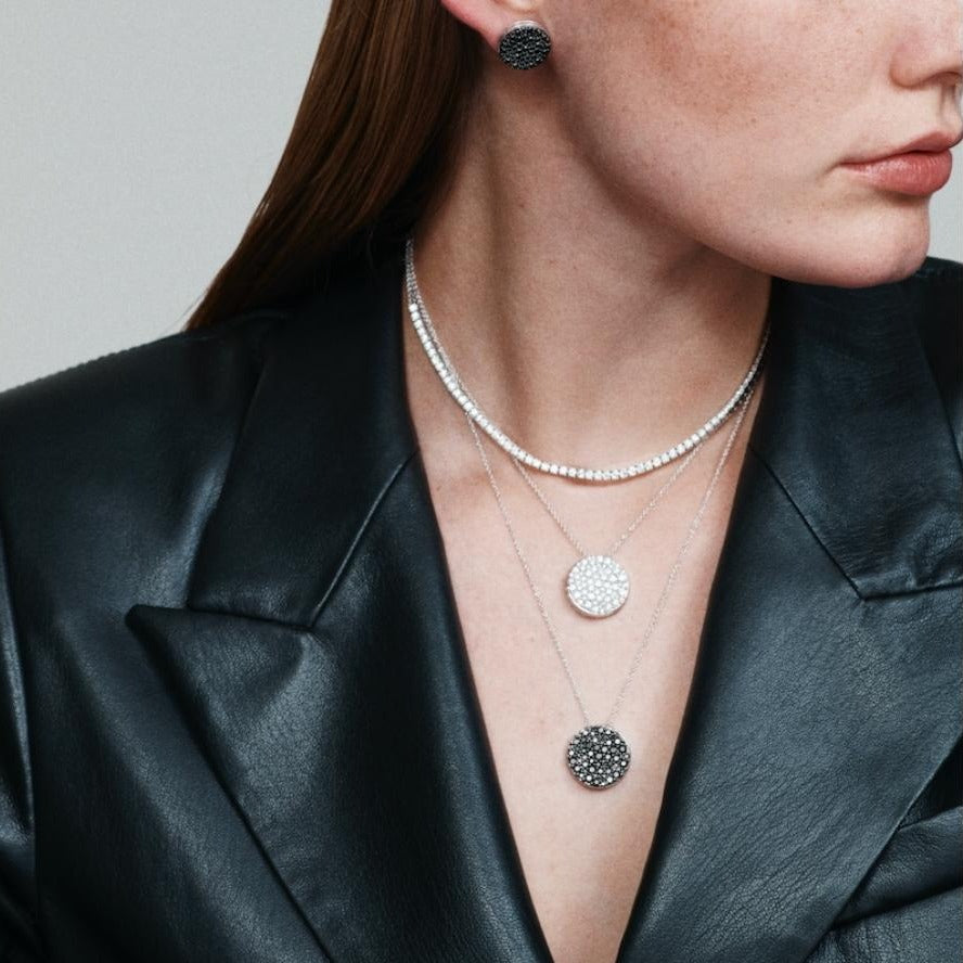 BLACK CAVIAR Black Diamond Stud Earrings Pair
