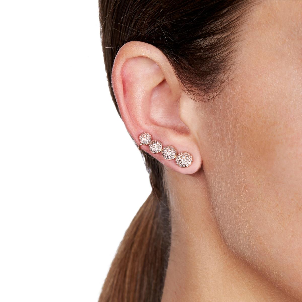 BLACK CAVIAR White Diamond Ear Cuff