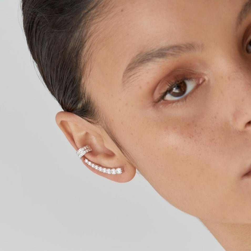 DASHA Large Diamond Ear Cuff