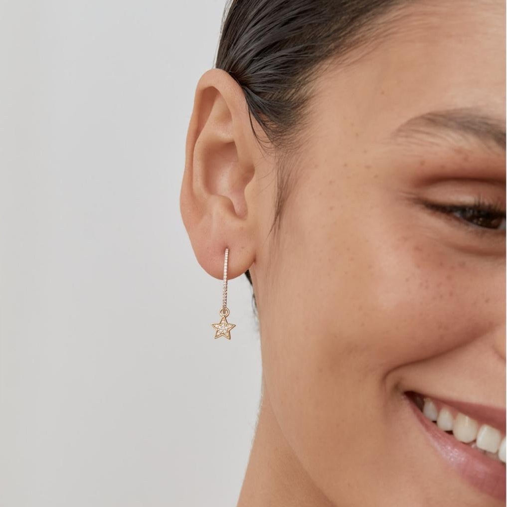 HOOP Diamond Earrings Small Pair