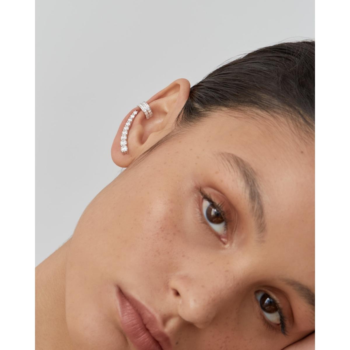 IRINA Double Row Diamond Ear Cuff Single