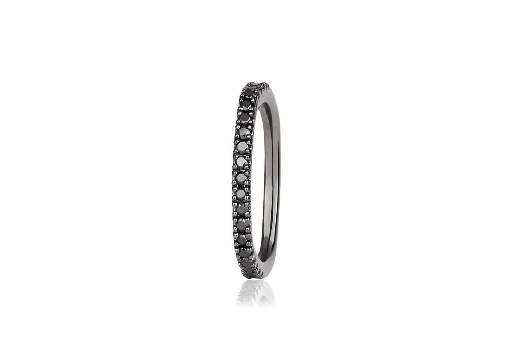 INFINITY Half Surround Black Diamond Ring